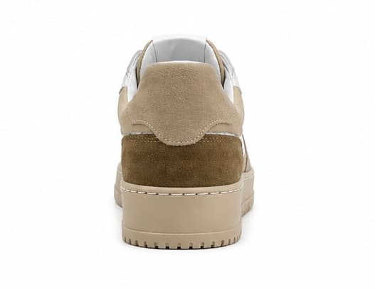 Sneakers in Pelle con Dettagli Effetto Suede - Vista 3