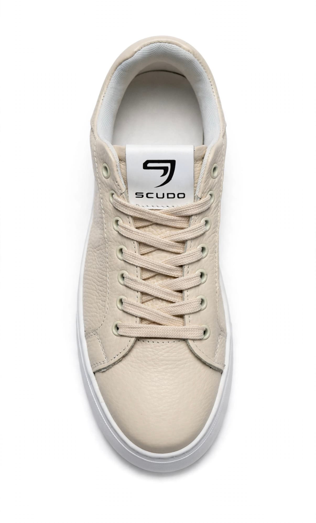 Sneakers in Pelle con Suola Platform - Vista 2