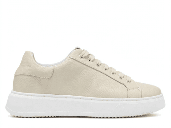Sneakers in Pelle con Suola Platform